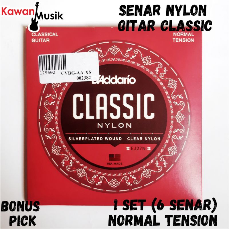 DAdario Classic Nylon Classic Guitar Strings 1 ชุด EJ27N