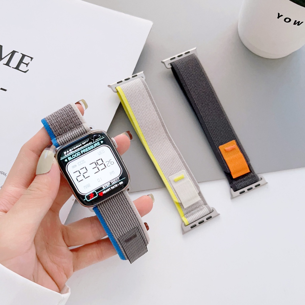 สายนาฬิกาข้อมือไนล่อน สําหรับ Apple Watch 8 7 SE 6 5 4 Ultra 49 มม. 41 มม. 45 มม.40 มม.44 มม.38 มม.42 มม. iWatch Series