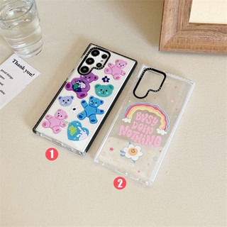 Samsungs23+ S22+ S21+ Ultra 5G TPU เคสนิ่ม 【BUSY DOING NOTHING】 โปร่งใส เต็มวงกลม เคสป้องกัน สําหรับ Galaxy S เคส