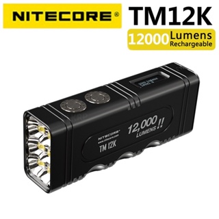 NITECORE TM12K 12000 Lms ความสว่างสูง6x CREE XHP50 LEDs กันน้ำไฟล่าสัตว์ USB-C ไฟฉายชาร์จได้