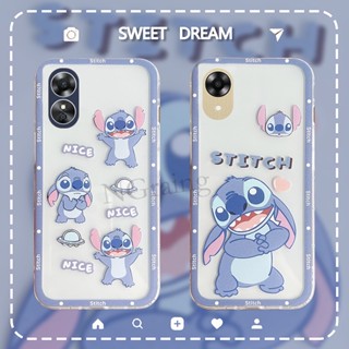 เคสโทรศัพท์มือถือแบบนิ่ม ใส กันกระแทก ลายการ์ตูนดิสนีย์ สติตช์น่ารัก สําหรับ Oppo A17 A17k A57 4G 2022 A77s A77 5G