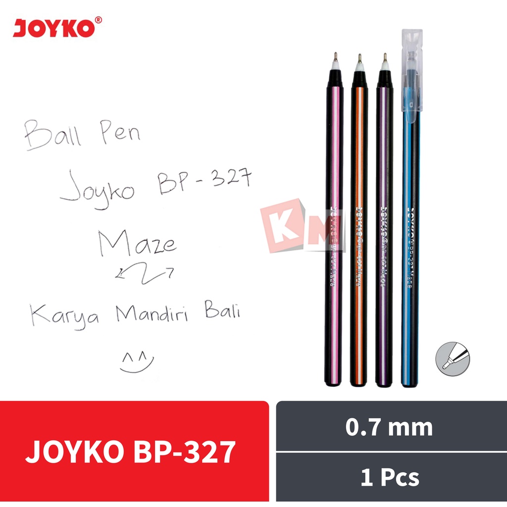 Joyko BP-327 Maze 0.7 มม. ปากกาลูกลื่นสีดํา