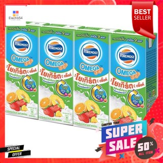 โฟร์โมสต์ โอเมก้า โยเกิร์ตพร้อมดื่มไขมันต่ำ รสผลไม้รวม 170 มล. แพ็ค 4Foremost Omega Low Fat Drinking Yoghurt Mixed Fruit