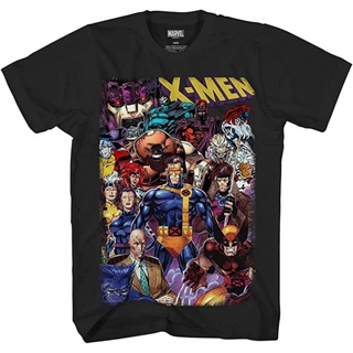 Marvel Classic X-Men All in Team Wolverine Gambit Adult T-Shirt Fashion printed mens round neck T-shirt_04