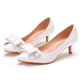 🌼 รองเท้าคัทชูสีขาว Sz.34-43 สูง5cm l 2นิ้ว **(A20) 🌼𝓟𝓻𝓮-𝓞𝓻𝓭𝓮𝓻