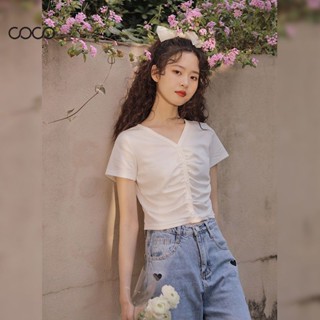 Coco~เสื้อยืดผู้หญิง  เสื้อลำลองสั้น  เสื้อ เกาหลี  เสื้อผ้าแฟชั่นผู้หญิง