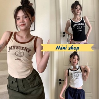 Mini shop🌸พร้อมส่ง🌸 (M1509) เสื้อกล้ามไหมพรม ทรงรัดรูปใส่สบายไตล์เกาหลี