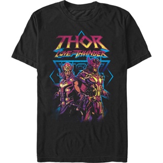 Distressed Duo Thor Love And Thunder Marvel Comics T-Shirt เสื้อผ้าแฟชั่น เสื้อยืด เสื้อตราหานคู่_07