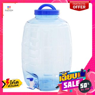 ถังน้ำใส ทรงกลม 20 ลิตร พร้อก๊อก Clear water tank, round shape, 20 liters, with tap