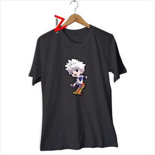 เสื้อยืด พิมพ์ลายอนิเมะ Killua skate hunter X hunter สไตล์ญี่ปุ่น สําหรับผู้หญิง และผู้ชาย_02