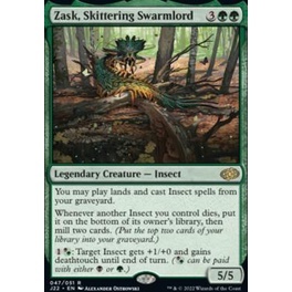 Zask, Skittering Swarmlord การ์ด Magic The Gathering ของแท้จากชุด Jumpstart 2022