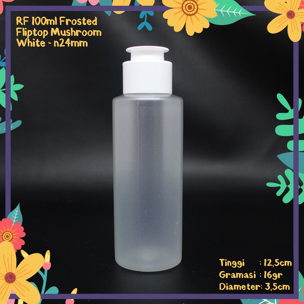 RF 100ML ขวดที่มี FLIPTOP CAP MUSHROOM PET THICK COSMETIC PACKAGING เจลนําเข้าโลชั่นร่างกายพลาสติก P