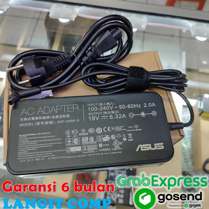 19V 6.32A 120W อะแดปเตอร์แล็ปท็อป A15-120P1A PA-1121-28 AC FX504 UX510UW N56J N56VM N56VM N56VZ N750