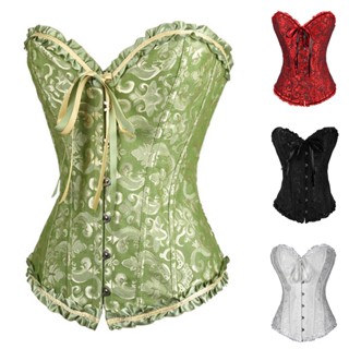 【AG】Waist Cincher Renaissance Lace Up Royal Style Slim Women Bustier for Dating