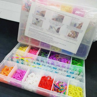 ยางลูมแบนถักเซท ยาง 12 สี LOOM BAND GIFT SET MEDIUM