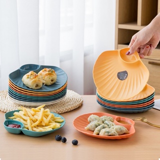 【AG】Kitchen Plate Shall Shape Unbreakable Portable Cake Fruit Dessert Tableware Tray Kitchen Accessory