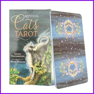 ไพ่ทาโรต์ เกมไกด์บุ๊ก The Mystical Cats เวอร์ชั่นภาษาอังกฤษ Magical Fate Divination Oracle Card for notath