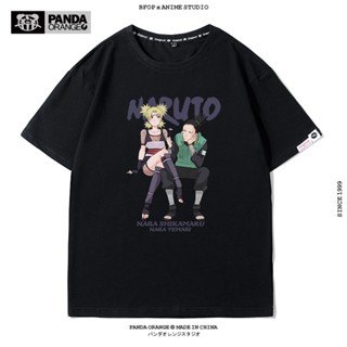 Naruto ร่วมเสื้อยืดการ์ตูนอะนิเมะเสื้อผ้าต่อพ่วงนาราชิกามารุเทมารินักเรียนชุดคู่แขนสั้น