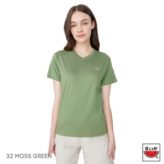 แตงโม (SUIKA) - เสื้อแตงโม ORIGINAL T-SHIRTS คอวี คอกลม สี 32.MOSS GREEN