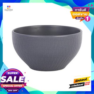 Stoneware ชามสโตนแวร์ทรงกลม Emboss Kassa Home รุ่น Hjcqd-051B1-Grey ขนาด 5.5 นิ้ว สีเทาround Stoneware Bowl Emboss  Home