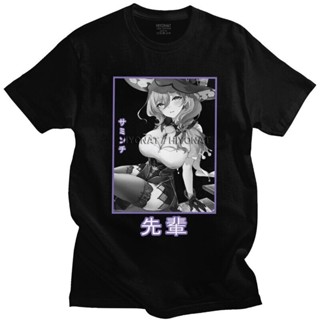 Men t shirt Handsome Genshin Impact Lisa T Shirt  Short Sleeves 100%  Japan Anime Game Tee Tops Fashion Harajuku T_03