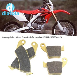 ผ้าดิสก์เบรกหน้า และหลังรถจักรยานยนต์ สําหรับ Honda CRF250R 2004-2018 CRF250X 2004-2017 CRF450R 2002-2018