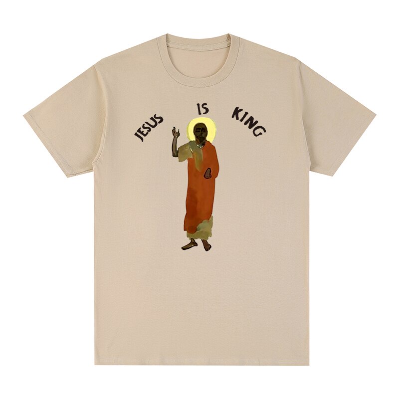 Jesus Is King Kanye West Hip Hop เสื้อยืด Trust God Cotton Men T เสื้อใหม่ TEE TSHIRT Womens Tops To