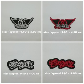 ตัวรีดติดเสื้อ งานปัก ตกแต่งเสื้อผ้า แจ๊คเก็ต Aerosmith Embroidered Iron on Patch  DIY