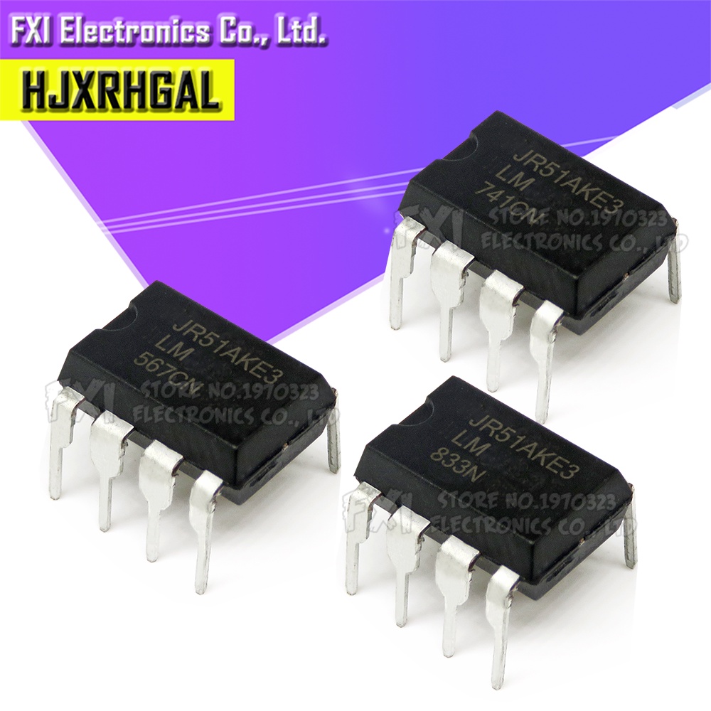 10PCS LM833N LM833 LM567CN LM741CN LMC555CN LMC555 LM741 LM567 DIP ใหม่
