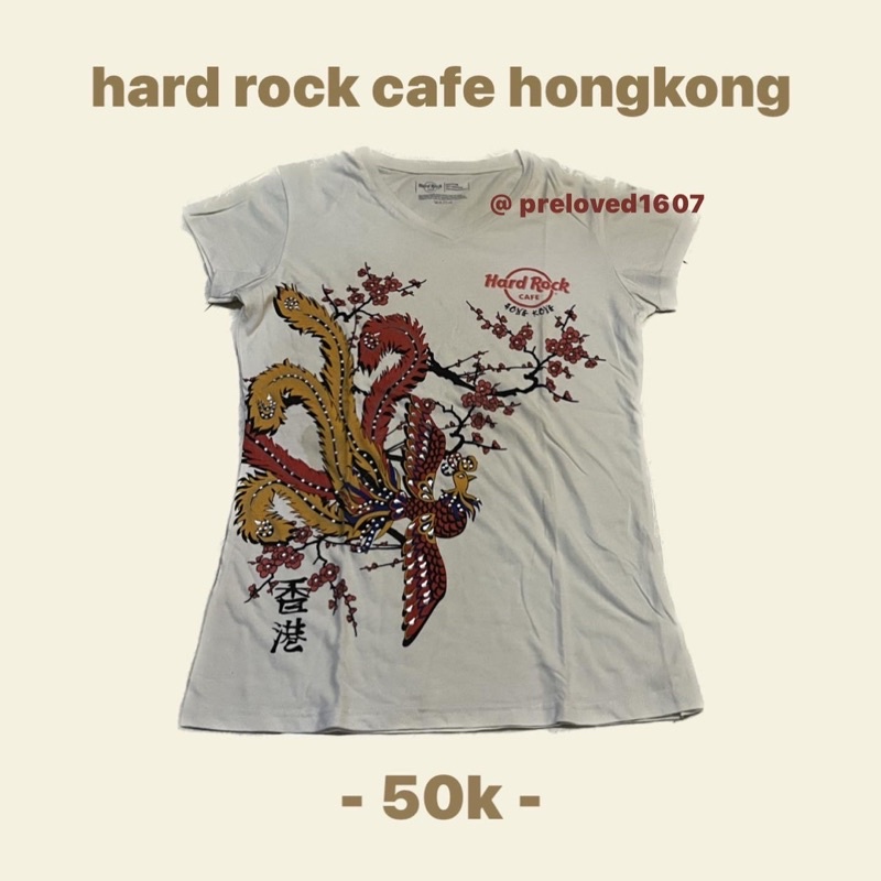 เสื้อยืด Preloved hard rock cafe hk