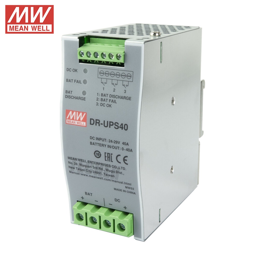 DRUPS40 MEAN WELL DIN Rail DC UPS Module 24V 40A Shopee Thailand