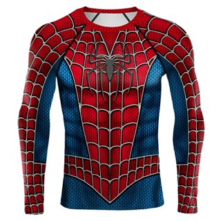 เสื้อยืด แขนยาว พิมพ์ลาย Spider-Man Remy Spider สําหรับผู้ชาย