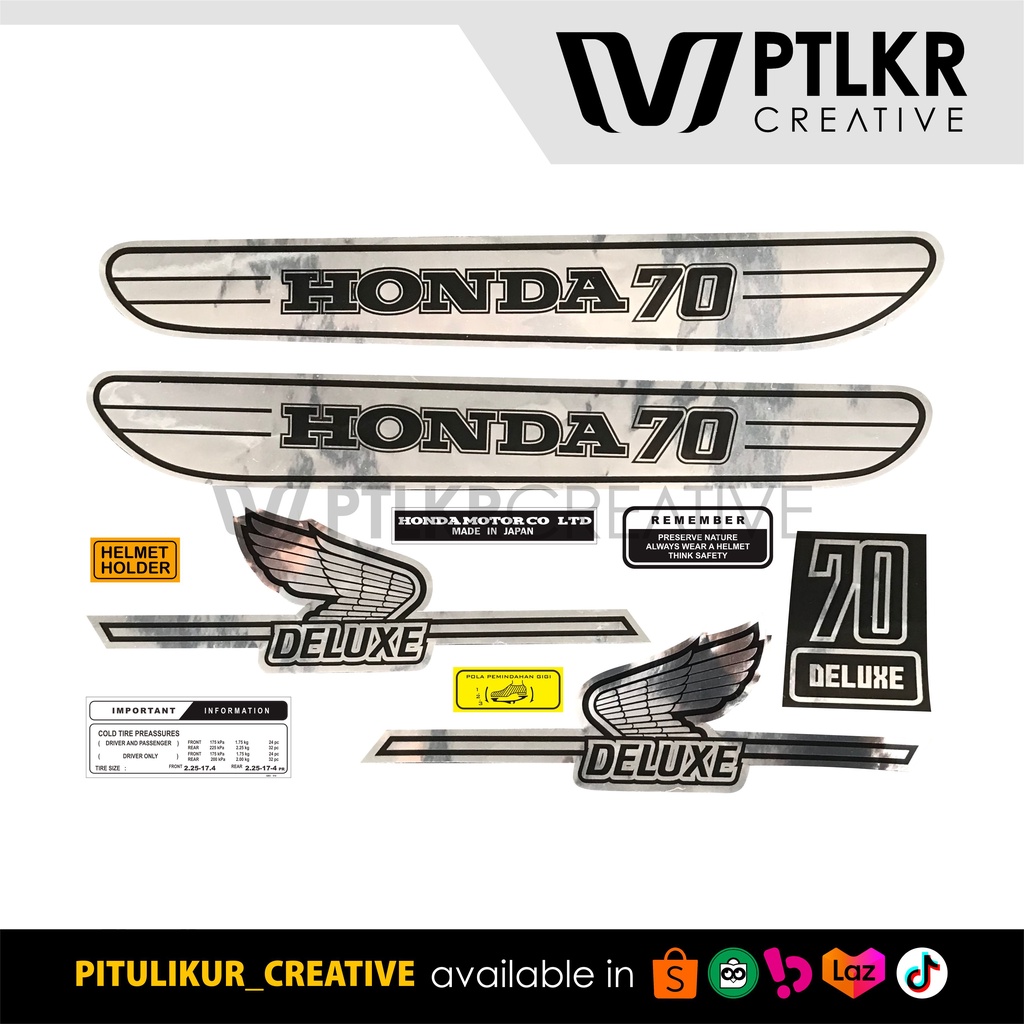 สติ๊กเกอร์ C70 Silver II แบบกําหนดเอง Striping