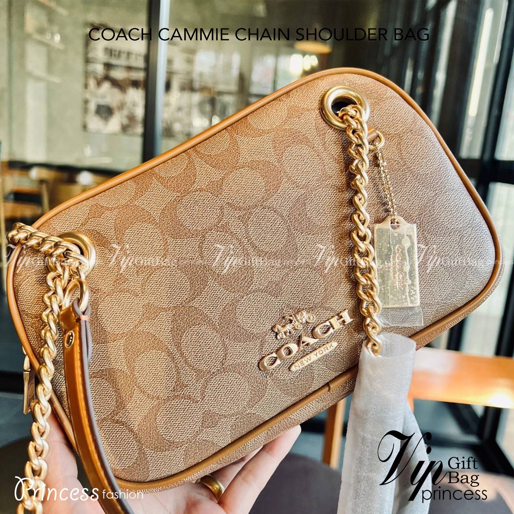 COACH CAMMIE CHAIN SHOULDER BAG IN SIGNATURE (C8149) สวย หรู ดูดี ทางนี้จ้าสาวๆๆ สินค้าต้องมี ห้ามพล