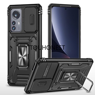 เคส Xiaomi 12 Pro เคส Xiaomi 12X เคส Xiaomi 12S Case Xiaomi 11T Pro Luxury Armor Shockproof Stand Holder Back Cover Cool Hard Shell Phone Case โทรศัพท์มือถือ แบบแข็ง กันกระแทก พร้อมขาตั้ง หรูหรา สําหรับ