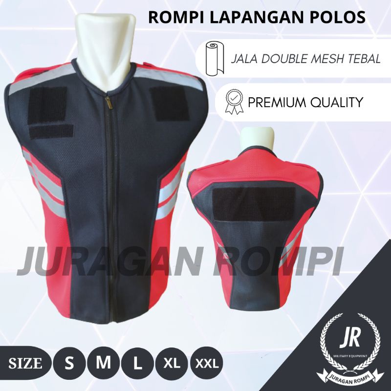 MERAH Safety Vest Field Vest เสื้อกั๊กโครงการสีแดงธรรมดา