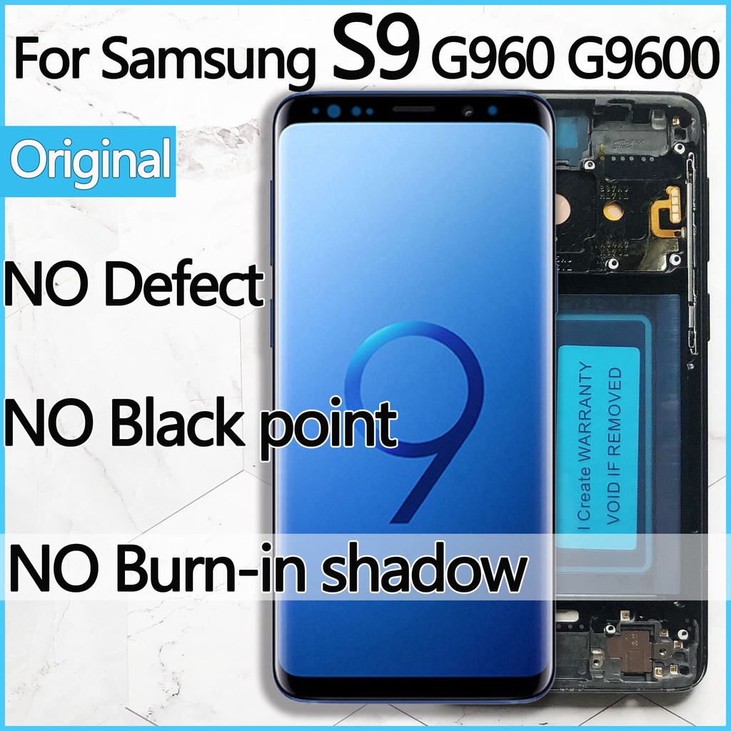 Oled สําหรับ SAMSUNG Galaxy S9 G960N G9600 จอแสดงผล LCD Touch Screen Digitizer Assembly เปลี่ยนอะไหล