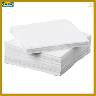 กระดาษ กระดาษเช็ดปาก สีขาว 50 ชิ้น ขนาด 24x24 ซม. FANTASTISK ฟันทัสติสค์ (IKEA)