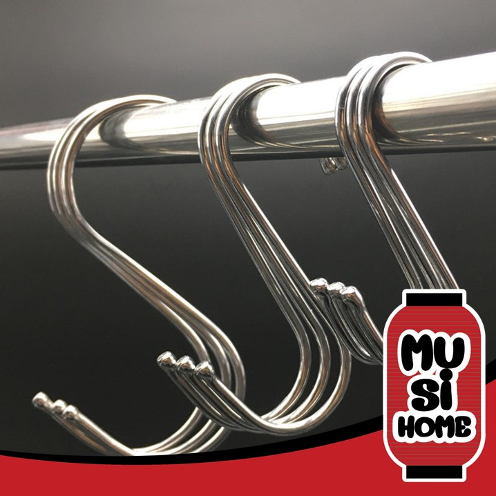 MUSI.HOME【ราคาถูก】ตะขอแขวน ตะขอตัวs ตะขอแขวนอเนกประสงค์ ตะขอสแตนเลสStainless Steal แข็งแรง ไม่เป็นสนิม H55