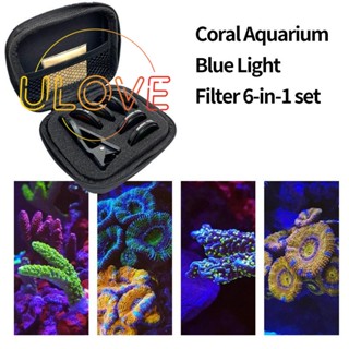 Aquarium 6 in 1 เลนส์มาโคร เลนส์กรองแสง สีเหลือง สําหรับตู้ปลา โทรศัพท์ กล้องถ่ายรูป