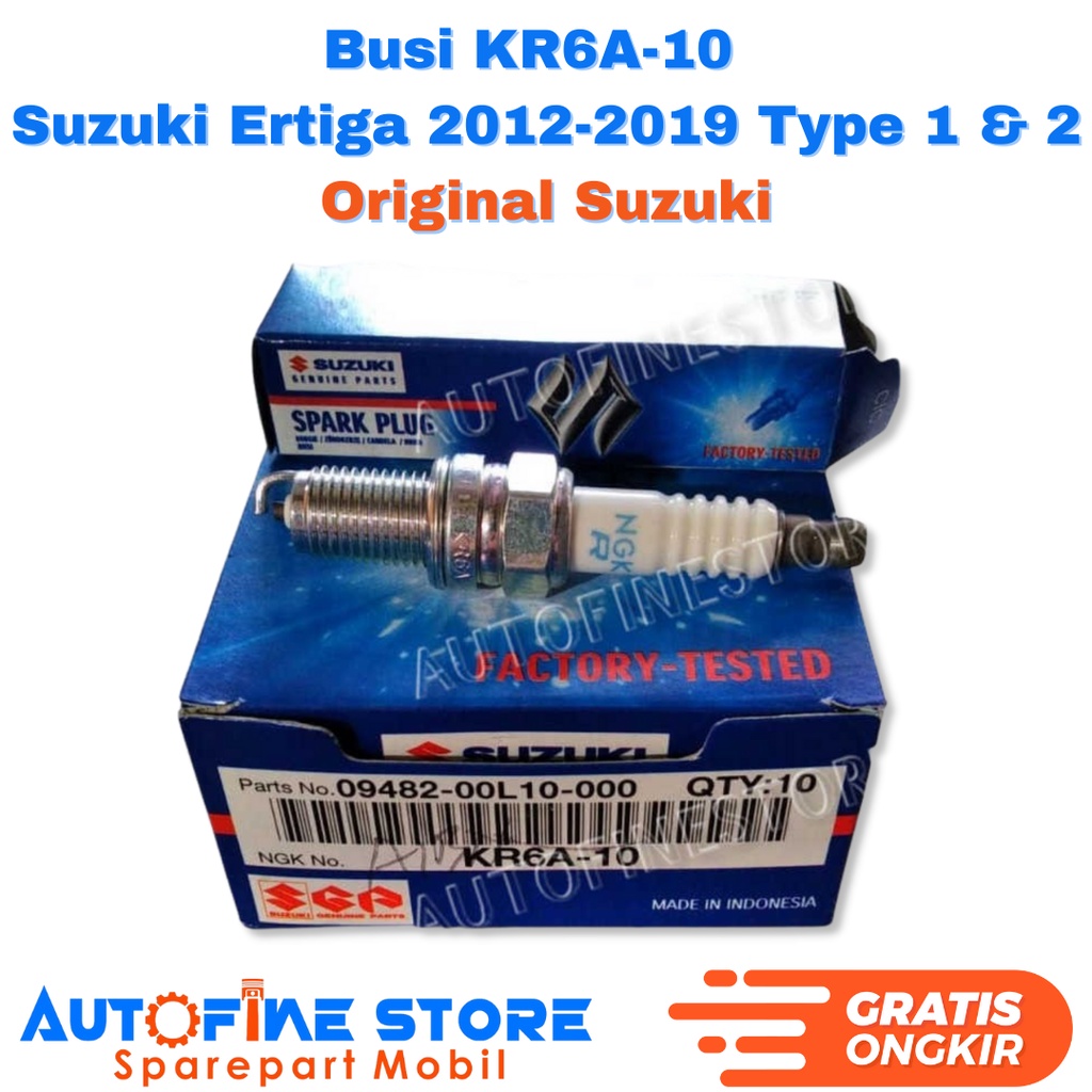 หัวเทียน KR6A-10 ดั้งเดิมสําหรับ Suzuki Ertiga 2012-2019 Type 1 & 2