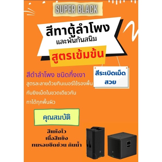 สีทาตู้ลำโพง สีระเบิด  ขนาด 1 ลิตร (สูตรใหม่เพิ่มเนื้อแลกเกอร์เข้มข้นกว่าเดิม)   ทาได้ทุกพื้นผิว ราคาต่อ 1 ขวด รูปที่ 4