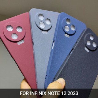 เคสโทรศัพท์มือถือ ซิลิโคนนุ่ม กันกระแทก พร้อมที่ตั้งวาง สําหรับ INFINIX NOTE 12 2023