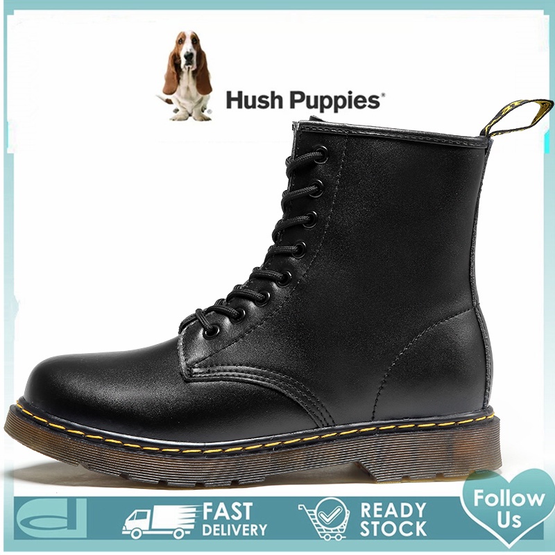 Hush Puppies ผู้ชายรองเท้าข้อเท้ารองเท้า High Cut รองเท้าหนังรองเท้าสําหรับชาย Martin รองเท้าผู้ชายร