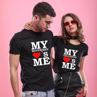 My Boyfriend Loves Me / Girlfriend Loves Me Couple Matching Tshirt Couples Graphic Tees ShirtsLovers Clothes Valent_02