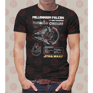 Star Wars Millenium Falcon Unisex Gildan Premium S to 5XL T-Shirt_04