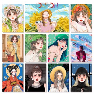 【ORFON】ภาพวาดสีน้ํามัน ตามตัวเลข 40*50 ซม. DIY สําหรับตกแต่งบ้าน