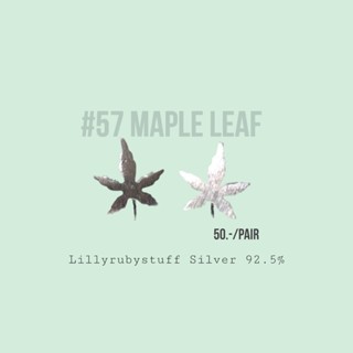 LLRB | ต่างหูเงินแท้ 925 maple leaf Silver 925