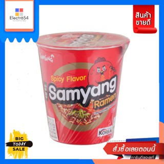 Samyang(ซัมยัง) Samyang ซัมยัง ราเมง สไปซี่ คัพ 65ก. Samyang Samyang Spicy Cup Ramen 65g.บะหมี่กึ่งสำเร็จรูป