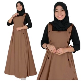 Naomi OVERALL SET INNER SET/gamis Teenage/gamis ใหม่ล่าสุด/gamisgamis For Girls Aiyu โมเดลเกมเกาหลี anak ขนาด 9-15 ปี ....